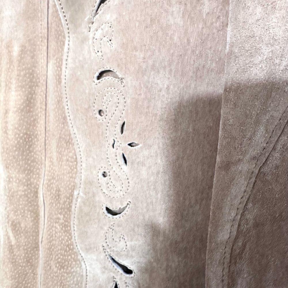 Coldwater Creek Leather Vest with Cutouts - Picture 3 of 4